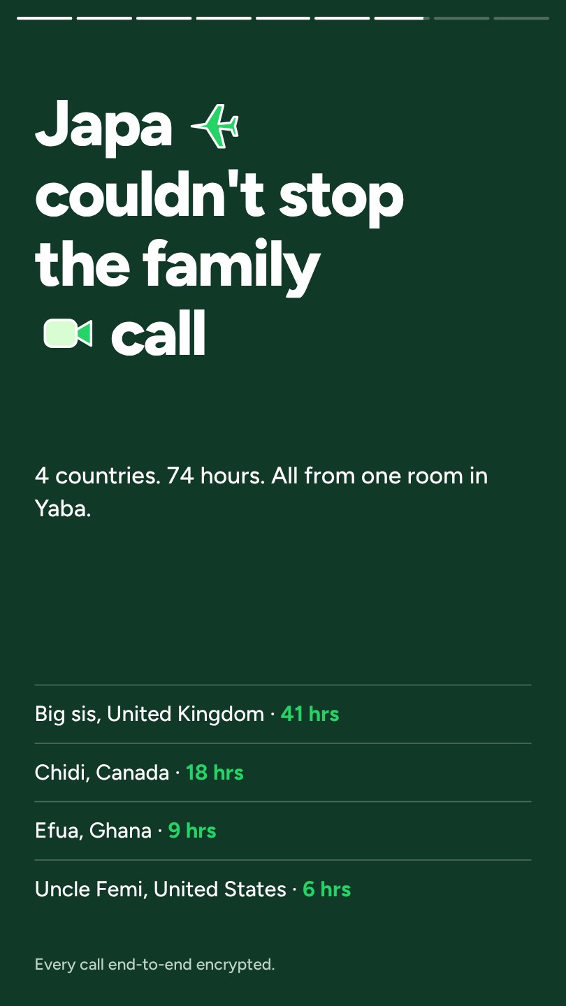 Japa couldn't stop the family call, with calls by country